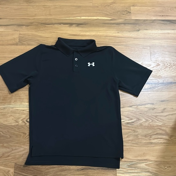 Under Armour Other - Under Armour Black Collared Heat Gear Polo. Youth Boys Large EUC